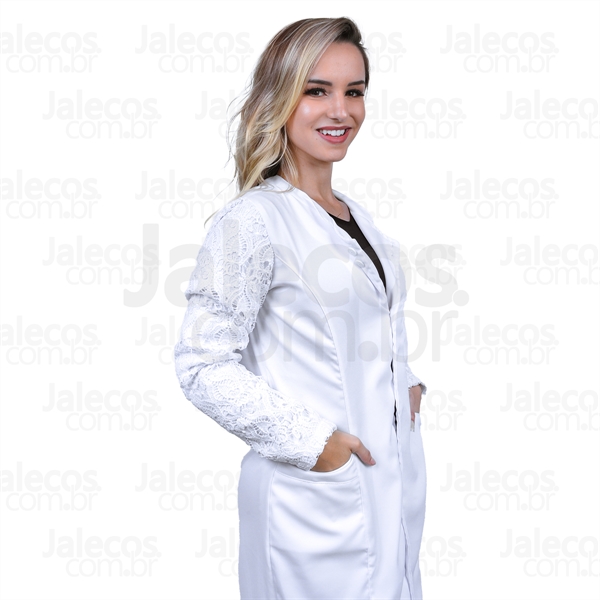 JALECO LONGO FEMININO HSL BOLSO INTERNO